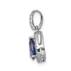 Lex & Lu 14k White Gold Tanzanite Diamond Pendant LAL4164 - 2 - Lex & Lu