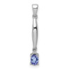 Lex & Lu 14k White Gold Diamond & Tanzanite Pendant LAL4171 - Lex & Lu