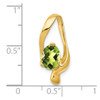 Lex & Lu 14k Yellow Gold 8x6mm Oval Peridot Slide - 2 - Lex & Lu