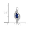 Lex & Lu 14k White Gold Diamond & Sapphire Pendant LAL4255 - 4 - Lex & Lu