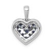 Lex & Lu 14k White Gold Diamond & Sapphire Heart Pendant - 3 - Lex & Lu