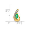 Lex & Lu 14k Yellow Gold Diamond & Emerald Pendant LAL4300 - 4 - Lex & Lu