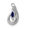 Lex & Lu 14k White Gold Diamond & Sapphire Pendant Slide - 3 - Lex & Lu