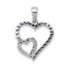 Lex & Lu 14k White Gold Diamond and Sapphire Pendant LAL4322 - 3 - Lex & Lu