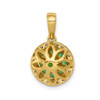 Lex & Lu 14k Two Tone Gold Diamond and Emerald Pendant - 3 - Lex & Lu