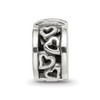 Lex & Lu Sterling Silver Reflections Hinged Hearts Clip Bead LAL4419 - 3 - Lex & Lu