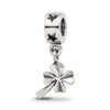 Lex & Lu Sterling Silver Reflections 4-leaf Clover Dangle Bead - Lex & Lu