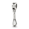 Lex & Lu Sterling Silver Reflections Whisk Dangle Bead - Lex & Lu