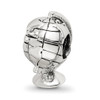 Lex & Lu Sterling Silver Reflections Globe Bead - Lex & Lu