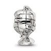 Lex & Lu Sterling Silver Reflections Globe Bead - 3 - Lex & Lu