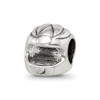 Lex & Lu Sterling Silver Reflections Race Car Helmet Bead - Lex & Lu