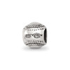 Lex & Lu Sterling Silver Reflections Softball Bead - 6 - Lex & Lu