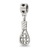 Lex & Lu Sterling Silver Reflections Tennis Racket Dangle Bead - Lex & Lu