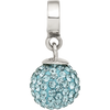 Lex & Lu Sterling Silver Reflections Dec Crystals Ball Dangle Bead - 3 - Lex & Lu