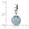 Lex & Lu Sterling Silver Reflections Dec Crystals Ball Dangle Bead - 4 - Lex & Lu