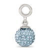 Lex & Lu Sterling Silver Reflections March Crystals Ball Dangle Bead - 2 - Lex & Lu