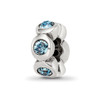 Lex & Lu Sterling Silver Reflections Dec Crystals Birthstone Bead - Lex & Lu