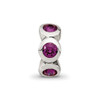 Lex & Lu Sterling Silver Reflections Feb Crystals Birthstone Bead LAL4554 - 3 - Lex & Lu