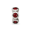 Lex & Lu Sterling Silver Reflections July Crystals Birthstone Bead LAL4568 - 3 - Lex & Lu