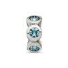 Lex & Lu Sterling Silver Reflections March Crystals Birthstone Bead LAL4570 - 3 - Lex & Lu