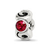 Lex & Lu Sterling Silver Reflections January Crystals Birthstone Bead LAL4579 - Lex & Lu