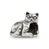 Lex & Lu Sterling Silver Reflections Exotic Shorthair Cat Bead - Lex & Lu