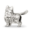 Lex & Lu Sterling Silver Reflections American Shorthair Cat Bead - 6 - Lex & Lu