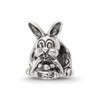 Lex & Lu Sterling Silver Reflections Bunny with Basket Bead - Lex & Lu