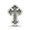 Lex & Lu Sterling Silver Reflections Budded Cross Bead - 5 - Lex & Lu