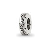 Lex & Lu Sterling Silver Reflections Leaf Design Spacer Bead - Lex & Lu