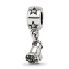 Lex & Lu Sterling Silver Reflections Hair Dryer Dangle Bead - Lex & Lu