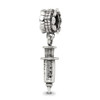 Lex & Lu Sterling Silver Reflections Syringe Dangle Bead - Lex & Lu