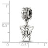 Lex & Lu Sterling Silver Reflections Butterfly Dangle Bead LAL4668 - 4 - Lex & Lu