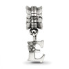 Lex & Lu Sterling Silver Reflections Letter E Dangle Bead - 5 - Lex & Lu