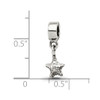 Lex & Lu Sterling Silver Reflections Small Starfish Dangle Bead - 4 - Lex & Lu