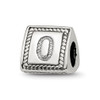 Lex & Lu Sterling Silver Reflections Number 0 Triangle Block Bead - Lex & Lu