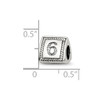 Lex & Lu Sterling Silver Reflections Number 6 Triangle Block Bead - 5 - Lex & Lu