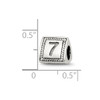 Lex & Lu Sterling Silver Reflections Number 7 Triangle Block Bead - 4 - Lex & Lu