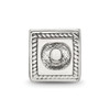 Lex & Lu Sterling Silver Reflections Letter O Triangle Block Bead - 3 - Lex & Lu