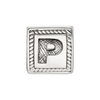 Lex & Lu Sterling Silver Reflections Letter P Triangle Block Bead - 4 - Lex & Lu