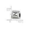 Lex & Lu Sterling Silver Reflections Letter Z Triangle Block Bead - 5 - Lex & Lu