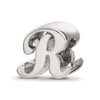 Lex & Lu Sterling Silver Reflections Letter R Script Bead - Lex & Lu