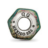 Lex & Lu Sterling Silver Reflections Purple/Pink/Green Dichroic Glass Bead - 2 - Lex & Lu