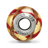 Lex & Lu Sterling Silver Reflections Yellow/Gold/Red Italian Murano Bead LAL4839 - 2 - Lex & Lu