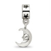 Lex & Lu Sterling Silver Reflections Crescent Moon Dangle Bead - 5 - Lex & Lu