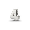 Lex & Lu Sterling Silver Reflections Small Number 4 Bead - Lex & Lu