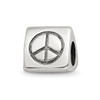 Lex & Lu Sterling Silver Reflections Peace, Smiley Face & Heart Trilogy Bead - Lex & Lu