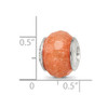 Lex & Lu Sterling Silver Reflections Peach Quartz Stone Bead - 5 - Lex & Lu