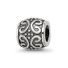 Lex & Lu Sterling Silver Reflections Scroll & Dots Bali Bead - Lex & Lu