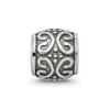 Lex & Lu Sterling Silver Reflections Scroll & Dots Bali Bead - 3 - Lex & Lu